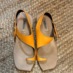 Reike Nen Yellow and Beige Women's Sandals